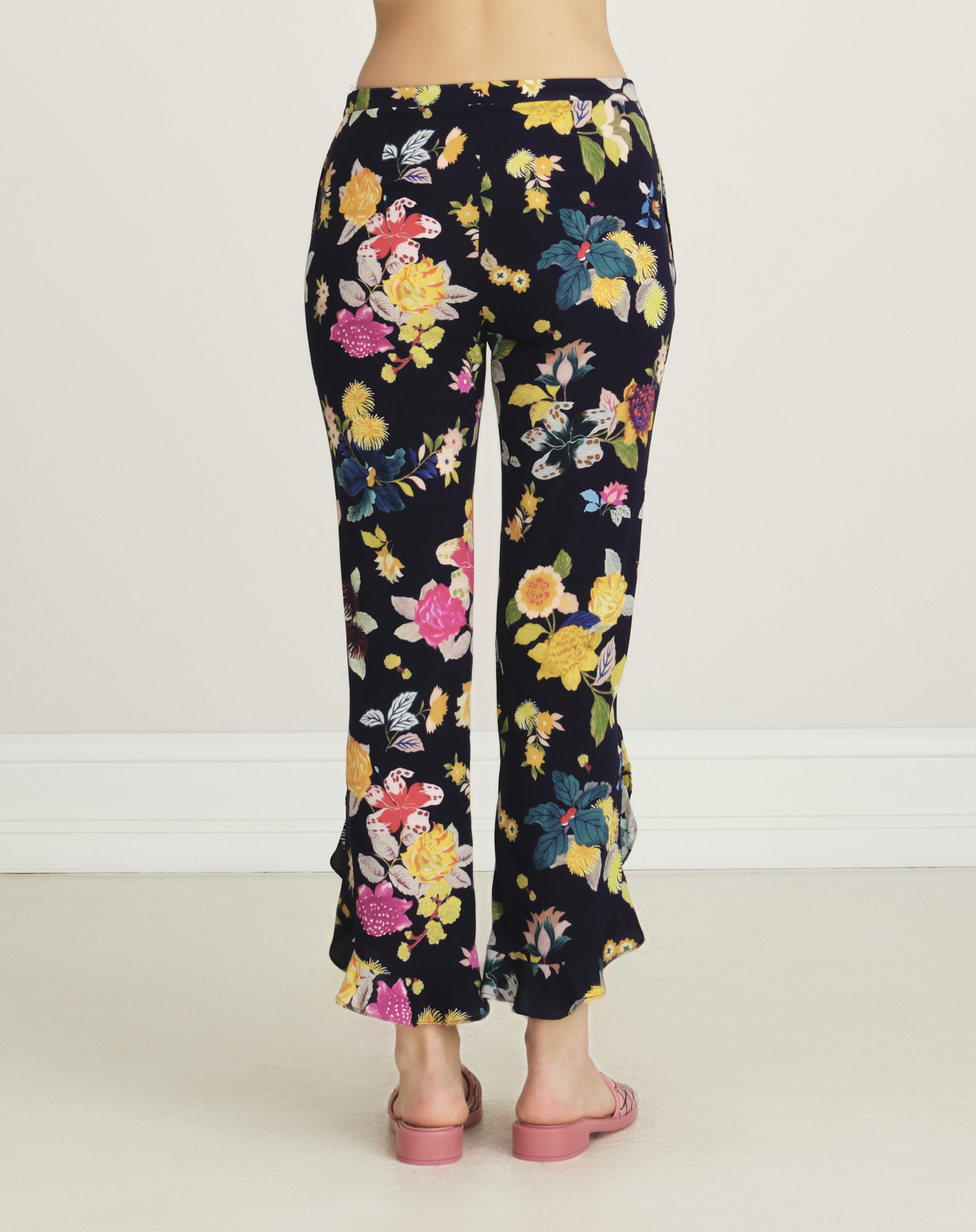 Etro - Floral Print Mid Rise Silk Pants   IT42